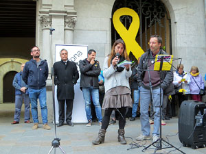 Concentraci&oacute; a la pla&ccedil;a del Vi per la independ&egrave;ncia i la llibertat dels presos pol&iacute;tics