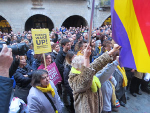 Concentraci&oacute; a la pla&ccedil;a del Vi per la independ&egrave;ncia i la llibertat dels presos pol&iacute;tics