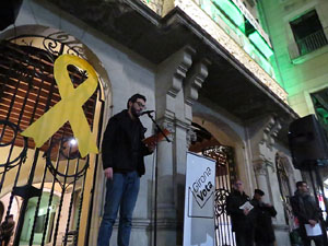 Concentració per la llibertat dels presos polítics a la plaça del Vi