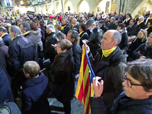 Concentració per la llibertat dels presos polítics a la plaça del Vi