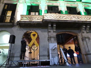 Concentració per la llibertat dels presos polítics a la plaça del Vi