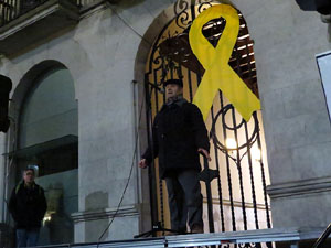 Concentració per la llibertat dels presos polítics a la plaça del Vi