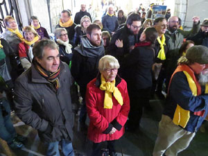 Concentració per la llibertat dels presos polítics a la plaça del Vi