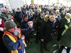Concentració per la llibertat dels presos polítics a la plaça del Vi