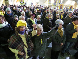 Concentració per la llibertat dels presos polítics a la plaça del Vi