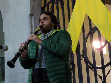 Concentració per la llibertat dels presos polítics a la plaça del Vi