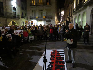 Concentraci&oacute; a la pla&ccedil;a del Vi per la independ&egrave;ncia i la llibertat dels presos pol&iacute;tics