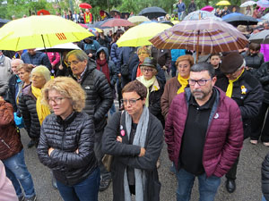 Concentració contra l'exclusió de Carles Puigdemont, Toni Comí i  Clara Ponsatí a les eleccions Europees