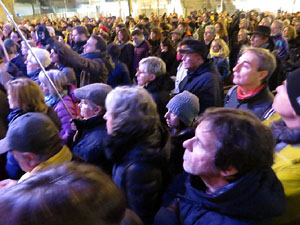 Manifestació per la detenció del alcaldes de Verges i Celrà, Ignasi Sabater i Daniel Cornellà, i catorze persones més