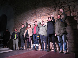 Manifestaci&oacute; per la detenci&oacute; del alcaldes de Verges i Celr&agrave;, Ignasi Sabater i Daniel Cornell&agrave;, i catorze persones m&eacute;s