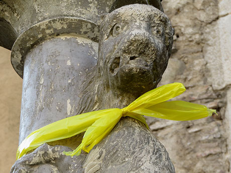 21F Vaga general. Enllaçada convocada per ANC Girona a la plaça Catalunya