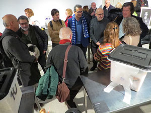Inauguraci&oacute; de l'exposici&oacute; '55 urnes per la Llibertat' a la Fundaci&oacute; Fita, a la Casa de Cultura de Girona