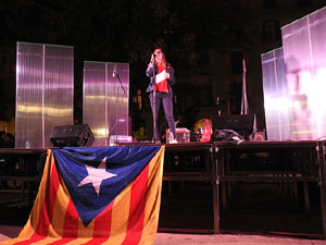 Inici de la campanya pel S&Iacute; al refer&egrave;ndum a la pla&ccedil;a de la Independ&egrave;ncia