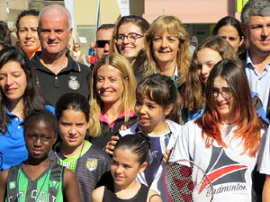 VII Jornada de l'Esport Femen&iacute; 2019 a la pla&ccedil;a Salvador Espriu, la de Francesc Calvet i Rubalcaba, la pla&ccedil;a Catalunya i el riu Onyar