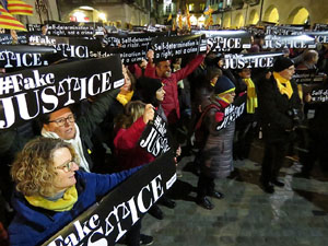 Manifestació pel trasllat dels presos polítics a Madrid pel judici de l'1-O