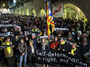 Manifestació pel trasllat dels presos polítics a Madrid pel judici de l'1-O