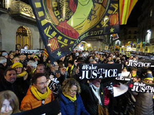 Manifestació pel trasllat dels presos polítics a Madrid pel judici de l'1-O
