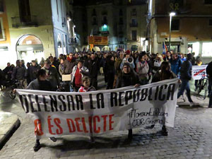 Manifestació pel trasllat dels presos polítics a Madrid pel judici de l'1-O