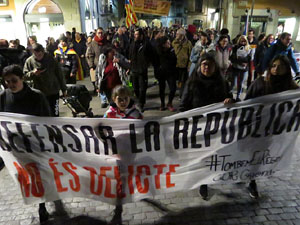 Manifestació pel trasllat dels presos polítics a Madrid pel judici de l'1-O