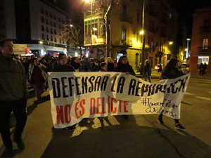 Manifestació pel trasllat dels presos polítics a Madrid pel judici de l'1-O