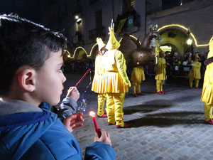 La Cavalcada de Reis 2019. Arribada del seguici a la pla&ccedil;a del Vi
