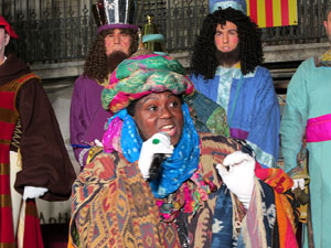 La Cavalcada de Reis 2019. Arribada del seguici a la pla&ccedil;a del Vi