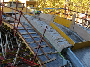 Procés de reconstrucció del pont del Dimoni de Santa Eugènia de Ter