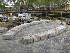 Procés de reconstrucció del pont del Dimoni de Santa Eugènia de Ter