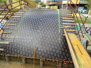 Procés de reconstrucció del pont del Dimoni de Santa Eugènia de Ter