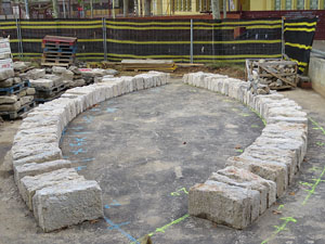 Procés de reconstrucció del pont del Dimoni de Santa Eugènia de Ter
