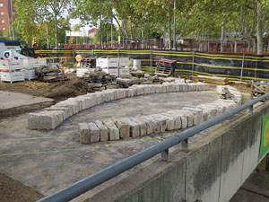 Procés de reconstrucció del pont del Dimoni de Santa Eugènia de Ter