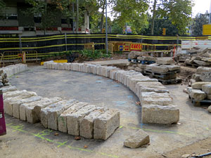 Procés de reconstrucció del pont del Dimoni de Santa Eugènia de Ter