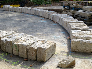 Procés de reconstrucció del pont del Dimoni de Santa Eugènia de Ter