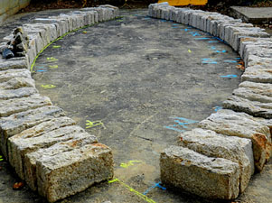 Procés de reconstrucció del pont del Dimoni de Santa Eugènia de Ter