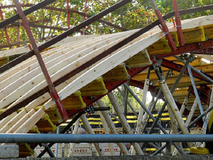 Procés de reconstrucció del pont del Dimoni de Santa Eugènia de Ter