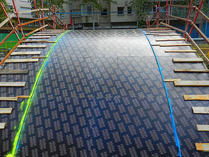 Procés de reconstrucció del pont del Dimoni de Santa Eugènia de Ter