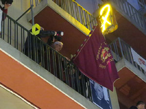 Setmana Santa 2019 a Girona. Sortida dels Manaies per lliurar el Penó