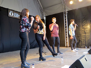 Festival A Cappella 2019. Actuaci&oacute; de 4GAMI a la pla&ccedil;a de la Independ&egrave;ncia