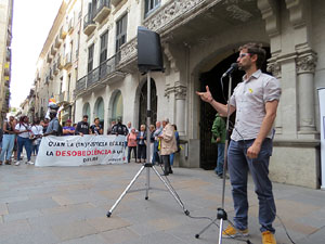 Concentració a la plaça del Vi per la independència i la llibertat dels presos polítics