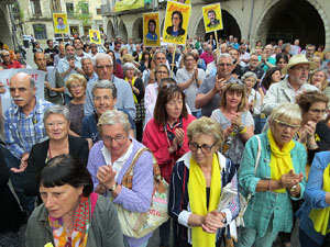 Concentració a la plaça del Vi per la independència i la llibertat dels presos polítics