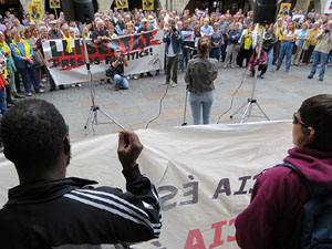 Concentració a la plaça del Vi per la independència i la llibertat dels presos polítics