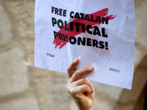 Concentraci&oacute; a la pla&ccedil;a del Vi per la independ&egrave;ncia i la llibertat dels presos pol&iacute;tics