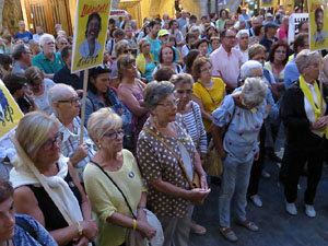 Concentració a la plaça del Vi per la independència i la llibertat dels presos polítics