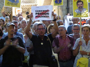 Concentració a la plaça del Vi per la independència i la llibertat dels presos polítics