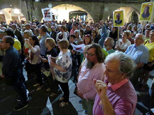 Concentració a la plaça del Vi per la independència i la llibertat dels presos polítics