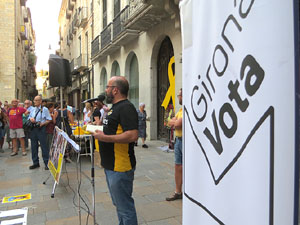 Concentració a la plaça del Vi per la independència i la llibertat dels presos polítics