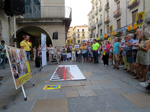 Concentració a la plaça del Vi per la independència i la llibertat dels presos polítics