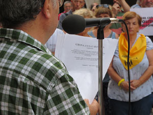 Concentració a la plaça del Vi per la independència i la llibertat dels presos polítics