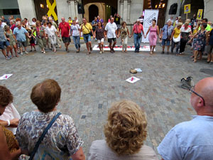 Concentració a la plaça del Vi per la independència i la llibertat dels presos polítics