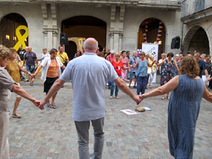 Concentració a la plaça del Vi per la independència i la llibertat dels presos polítics